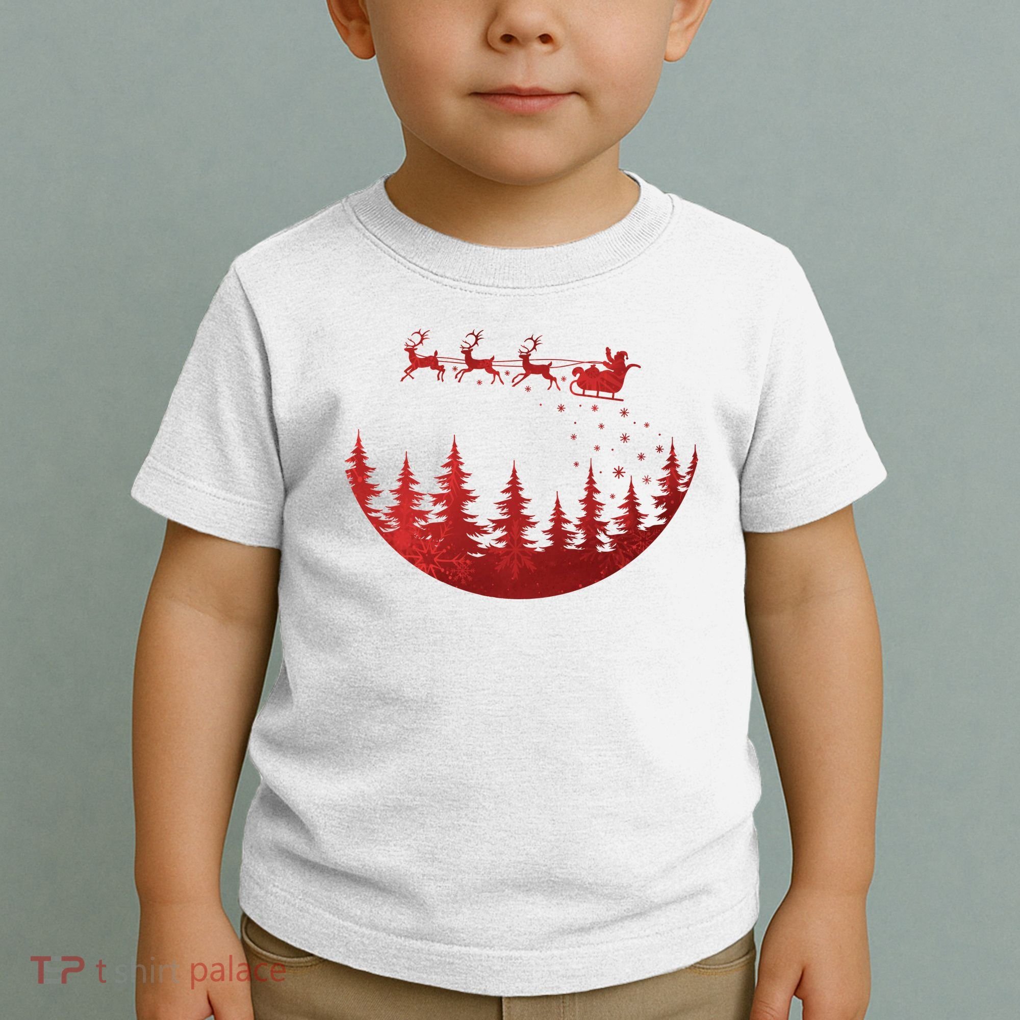 Santa Reindeer Christmas Festive Toddler T-Shirt