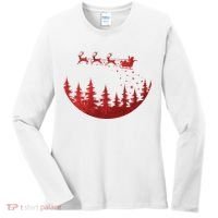 Santa Reindeer Christmas Festive Women's Long Sleeve Shirt thumb 0
