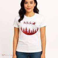 Santa Reindeer Christmas Festive Women's T-Shirt thumb 4