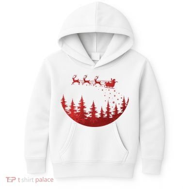 Santa Reindeer Christmas Festive Kids Hoodie