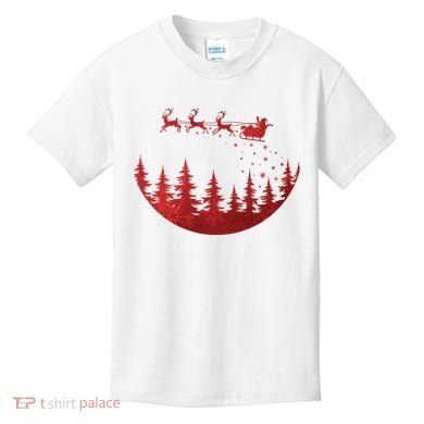 Santa Reindeer Christmas Festive Kids T-Shirt