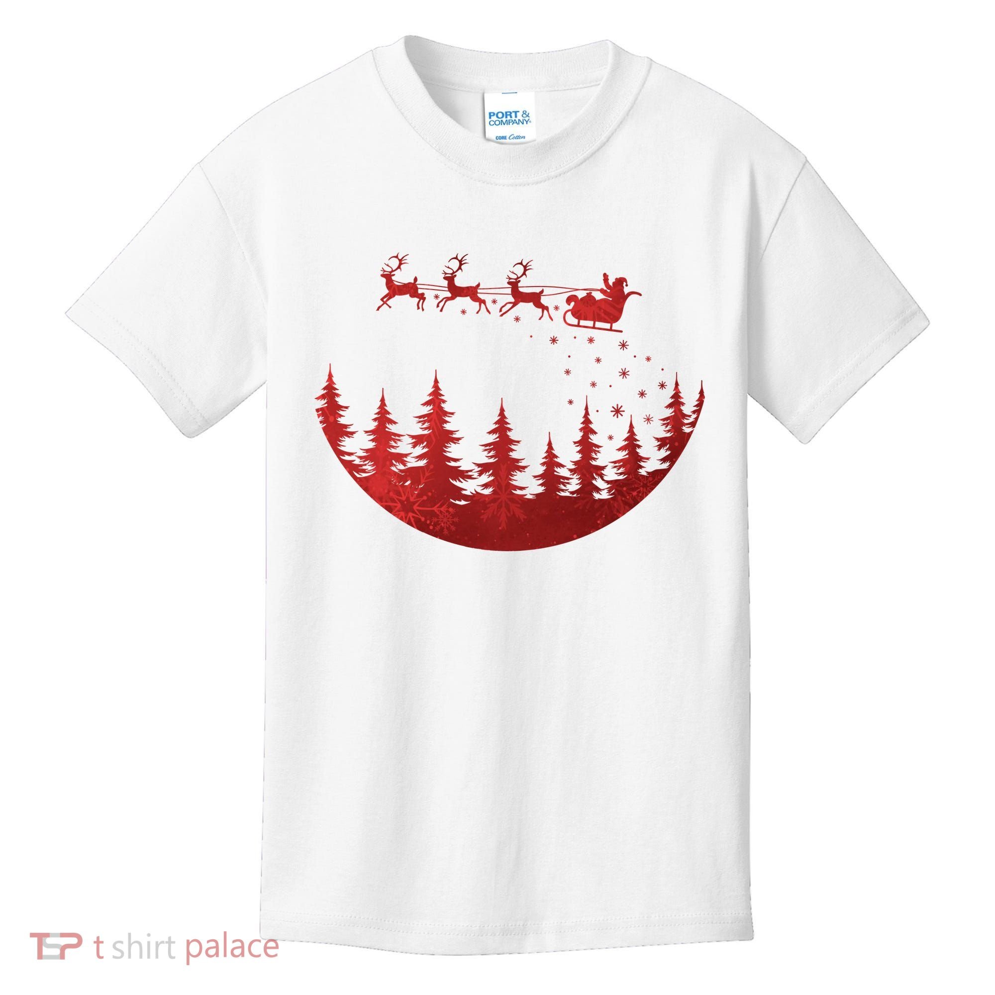 Santa Reindeer Christmas Festive Kids T-Shirt