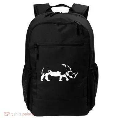 Simple Rhino Cut Out Silhouette Backpack