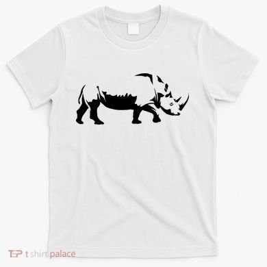 Simple Rhino Cut Out Silhouette T-Shirt