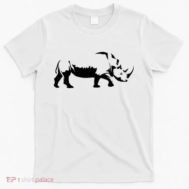 Simple Rhino Cut Out Silhouette T-Shirt