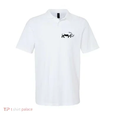 Simple Rhino Cut Out Silhouette Polo