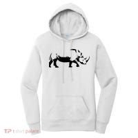 Simple Rhino Cut Out Silhouette Women's Hoodie thumb 0