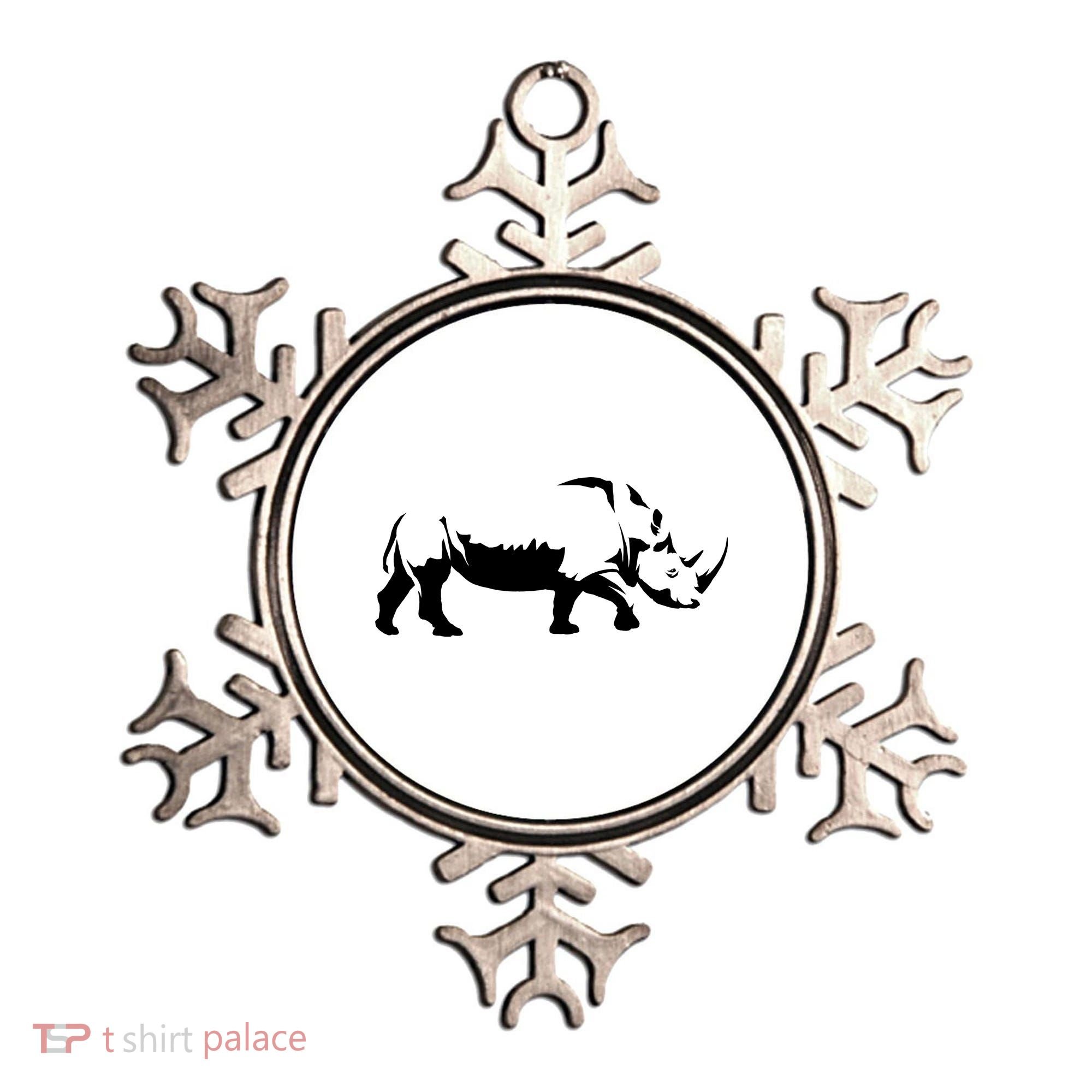 Simple Rhino Cut Out Silhouette Ornament