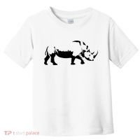 Simple Rhino Cut Out Silhouette Toddler T-Shirt thumb 0
