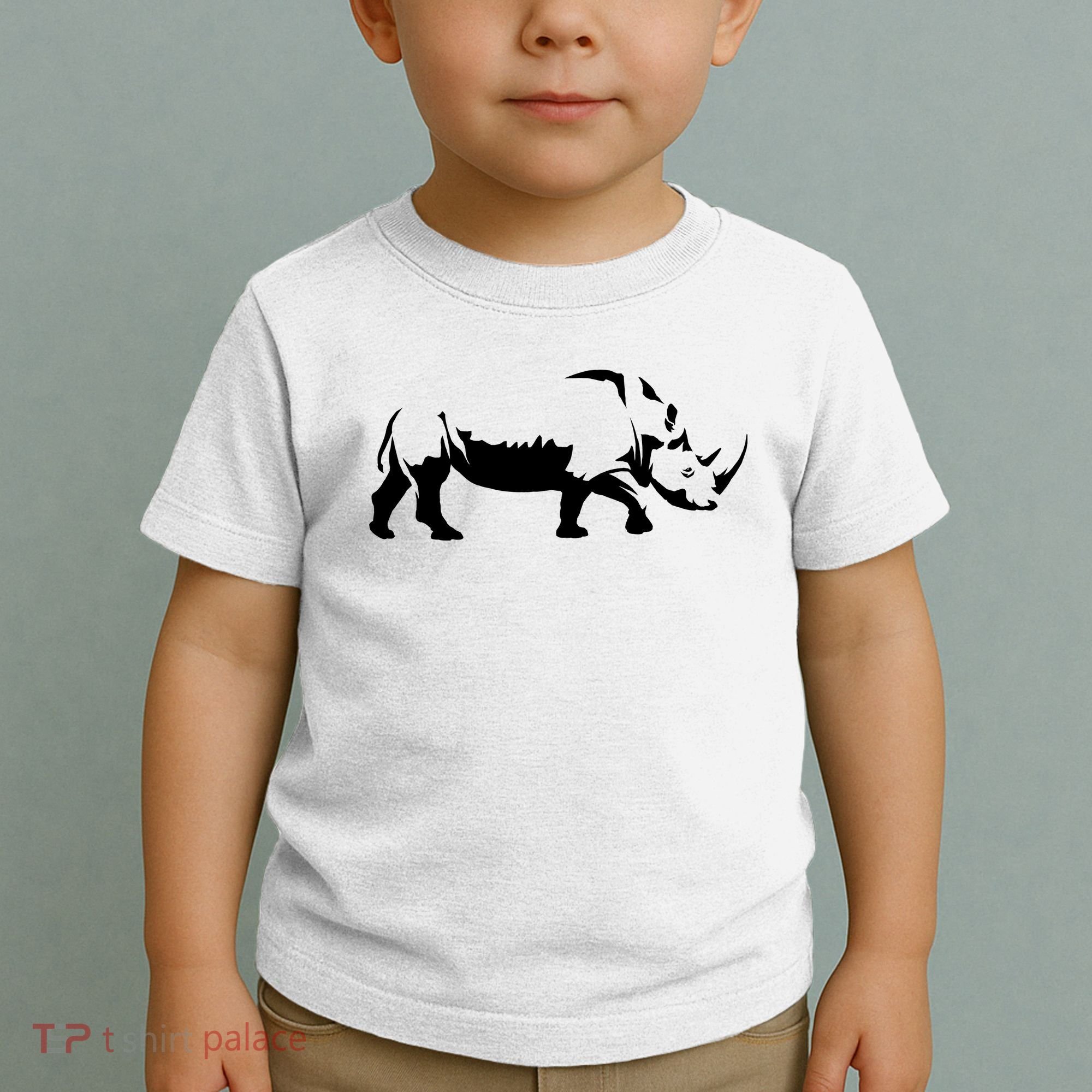 Simple Rhino Cut Out Silhouette Toddler T-Shirt