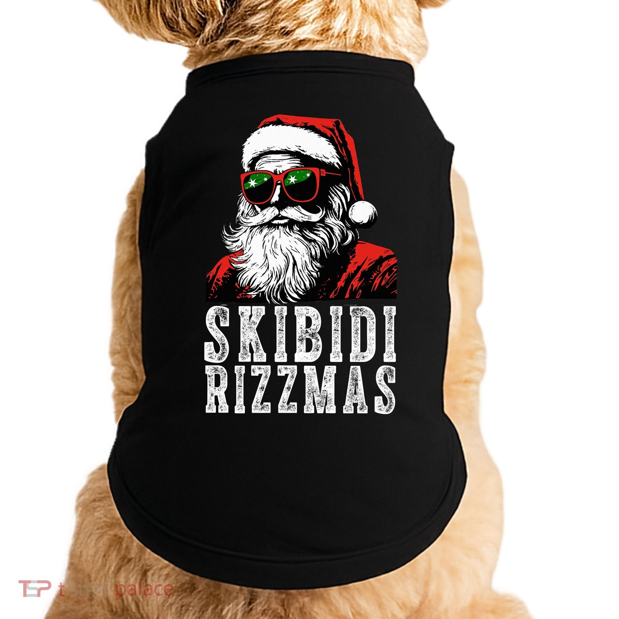 Skibidi Rizzmas Christmas Rizz Santa Claus Doggie Tank