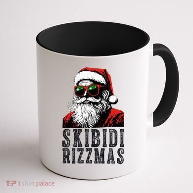 Skibidi Rizzmas Christmas Rizz Santa Claus Coffee Mug back