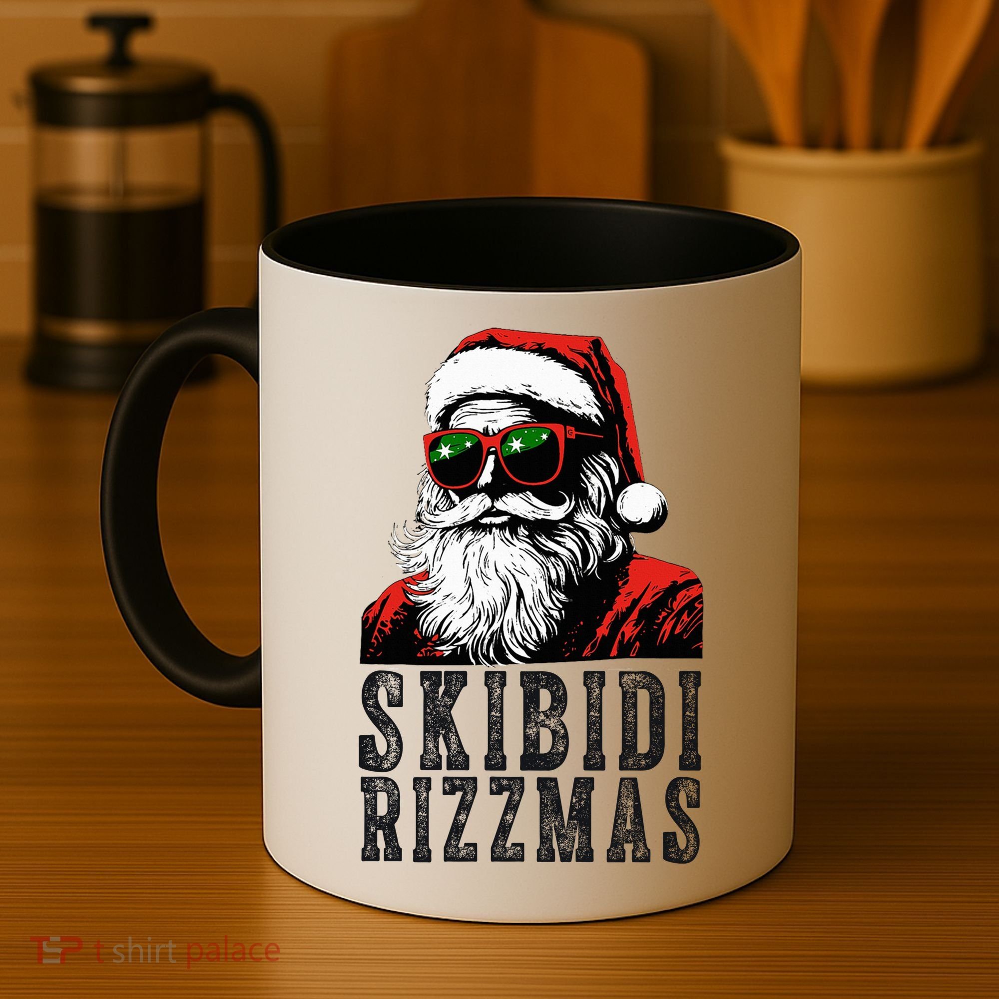 Skibidi Rizzmas Christmas Rizz Santa Claus Coffee Mug