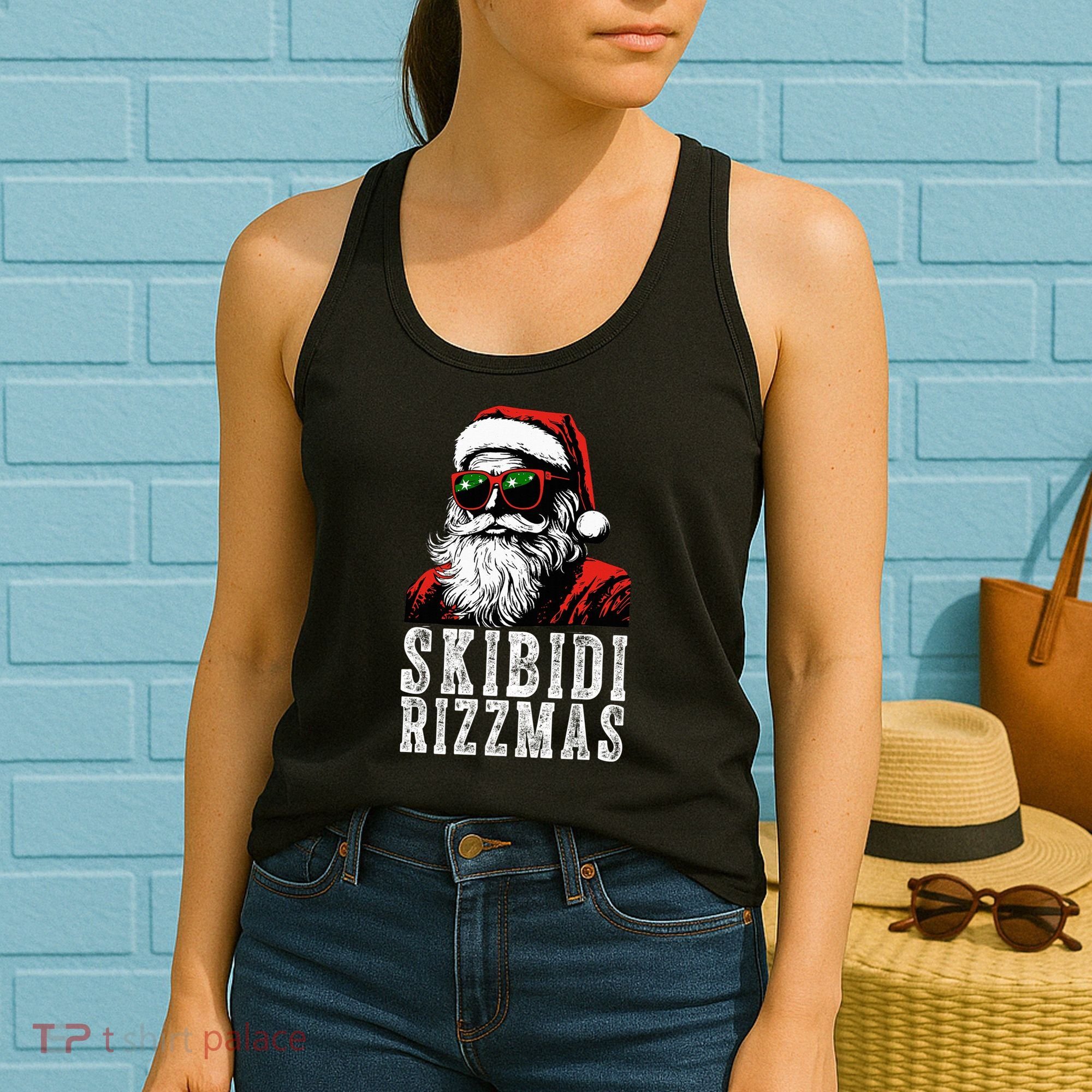 Skibidi Rizzmas Christmas Rizz Santa Claus Women's Tank Top