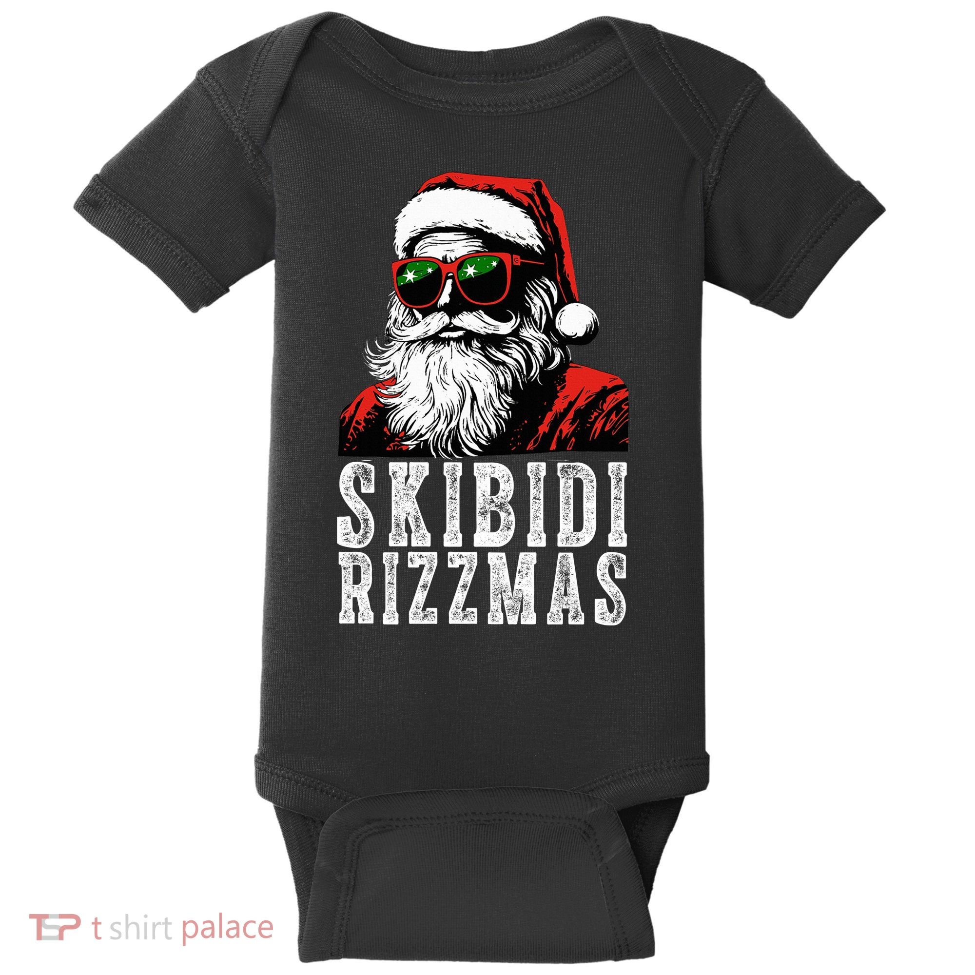 Skibidi Rizzmas Christmas Rizz Santa Claus Baby Bodysuit
