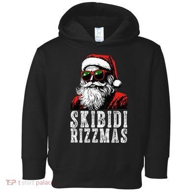 Skibidi Rizzmas Christmas Rizz Santa Claus Toddler Hoodie