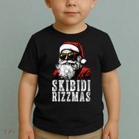 Skibidi Rizzmas Christmas Rizz Santa Claus Toddler T-Shirt thumb 2