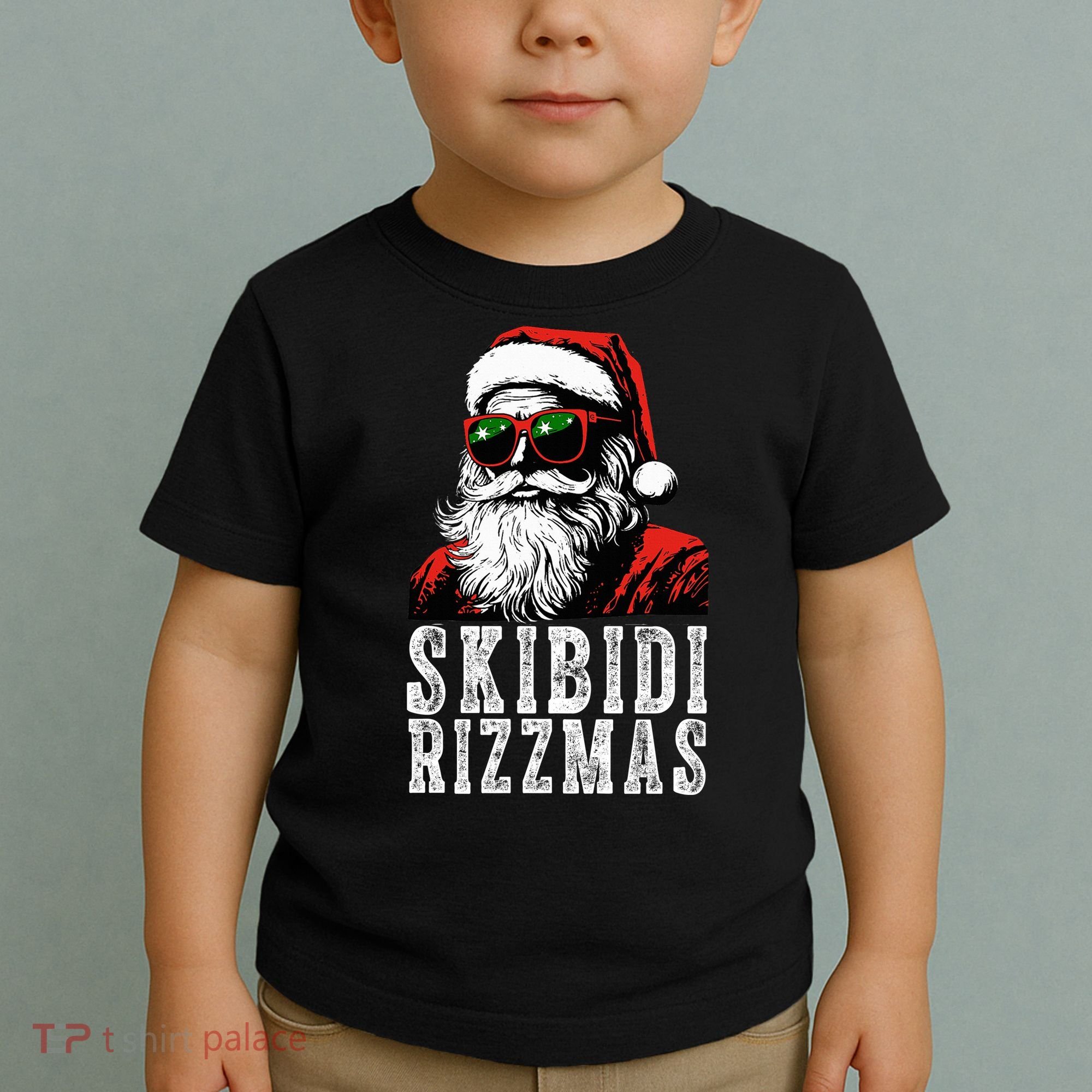 Skibidi Rizzmas Christmas Rizz Santa Claus Toddler T-Shirt