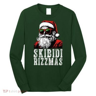 Skibidi Rizzmas Christmas Rizz Santa Claus Long Sleeve Shirt