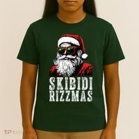 Skibidi Rizzmas Christmas Rizz Santa Claus T-Shirt thumb 4