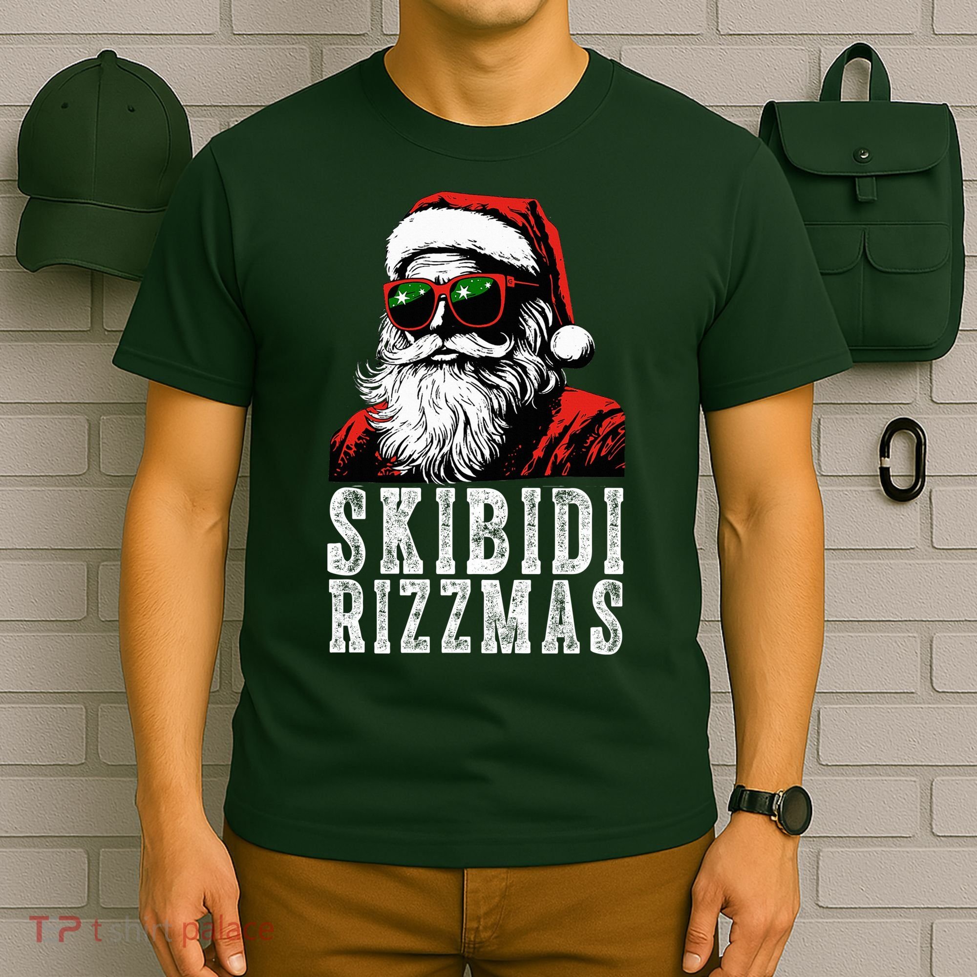 Skibidi Rizzmas Christmas Rizz Santa Claus T-Shirt
