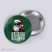 Skibidi Rizzmas Christmas Rizz Santa Claus Button thumb 0