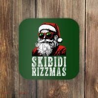 Skibidi Rizzmas Christmas Rizz Santa Claus Coaster thumb 0