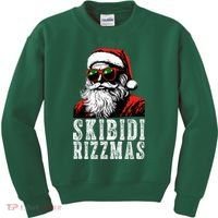 Skibidi Rizzmas Christmas Rizz Santa Claus Kids Sweatshirt thumb 0