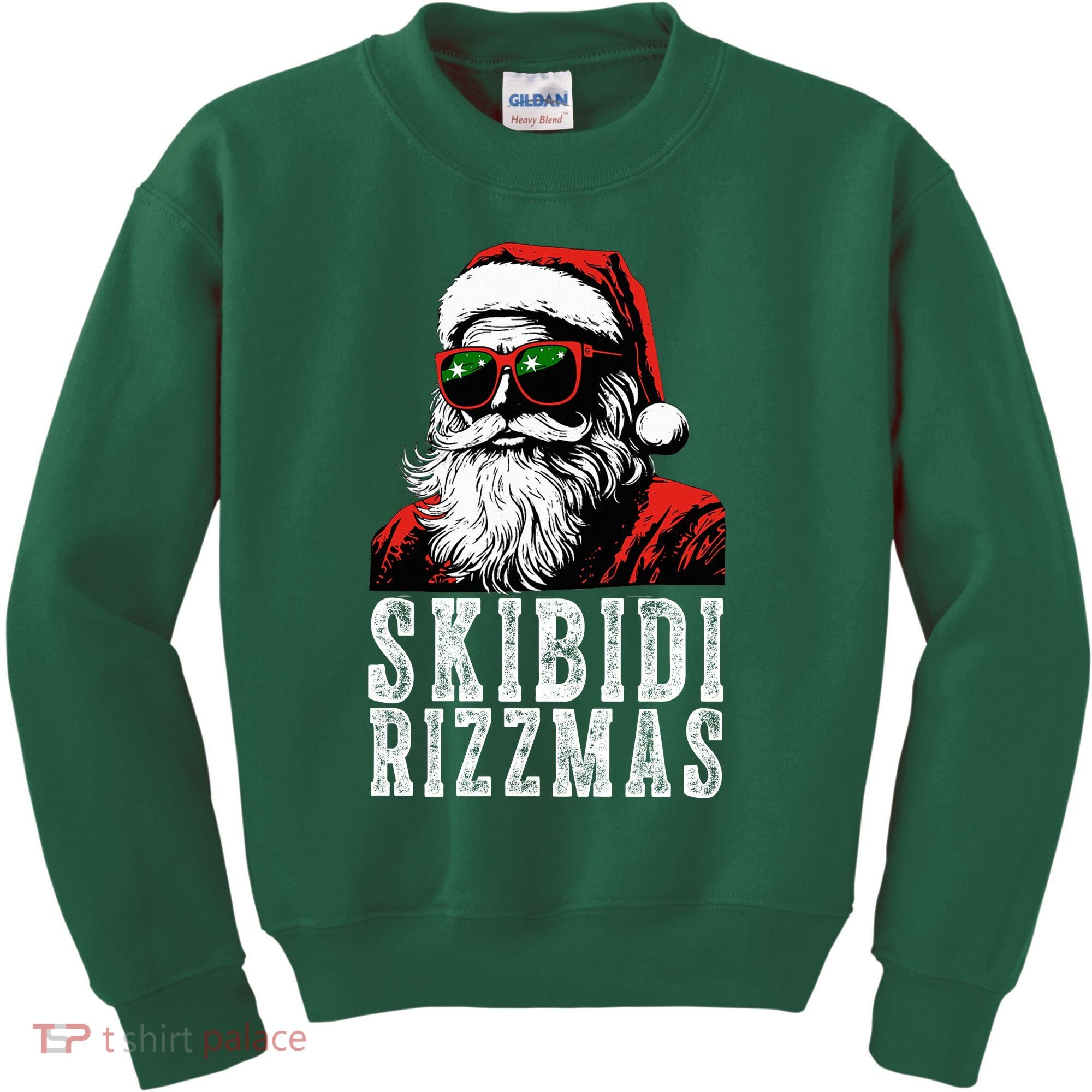 Skibidi Rizzmas Christmas Rizz Santa Claus Kids Sweatshirt