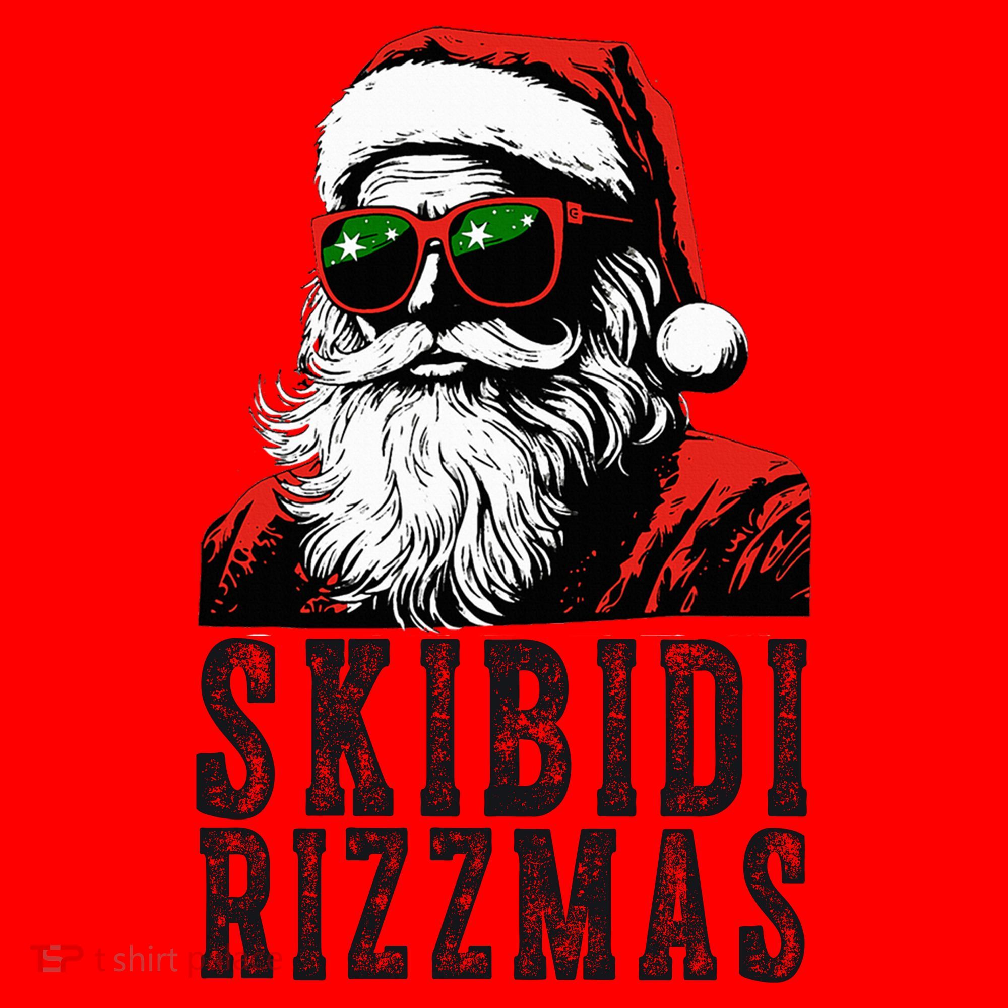 Skibidi Rizzmas Christmas Rizz Santa Claus Santa Hat