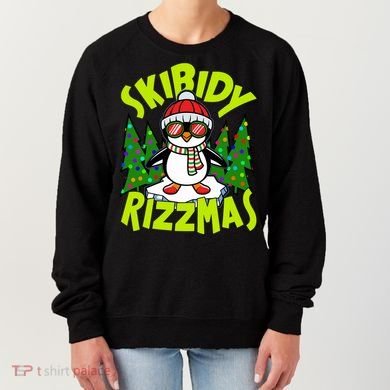 Skibidy Rizzmas Christmas Rizz Penguin Meme Women's Sweatshirt