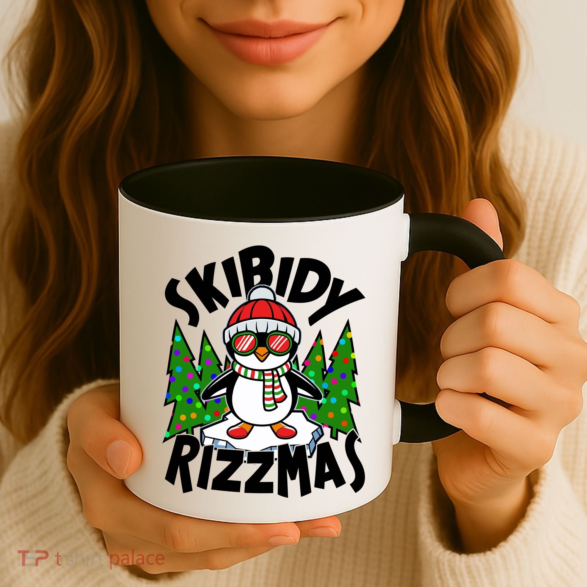 Skibidy Rizzmas Christmas Rizz Penguin Meme Coffee Mug