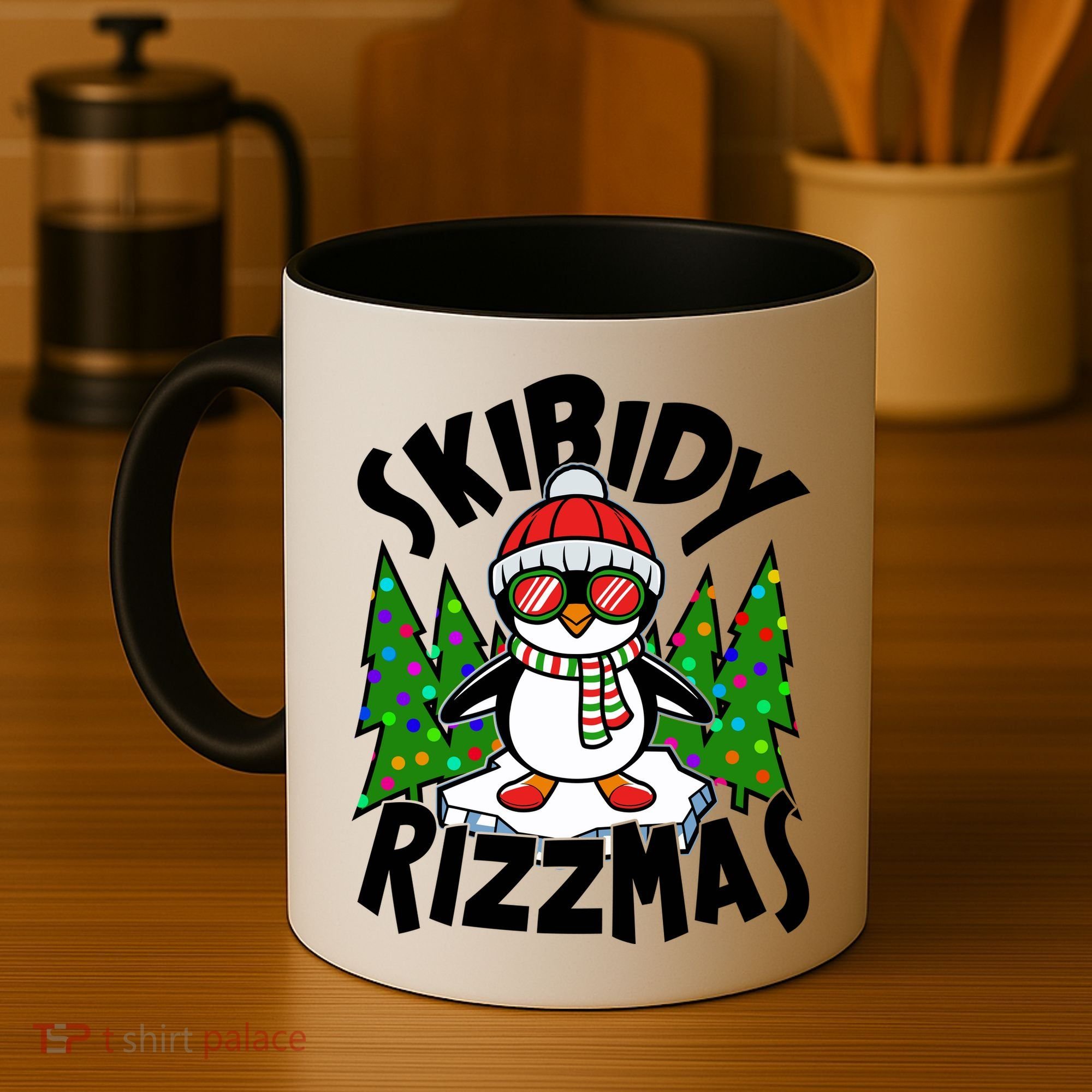 Skibidy Rizzmas Christmas Rizz Penguin Meme Coffee Mug