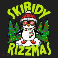 Skibidy Rizzmas Christmas Rizz Penguin Meme Beanie thumb 2