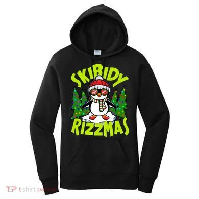 Skibidy Rizzmas Christmas Rizz Penguin Meme Women's Hoodie