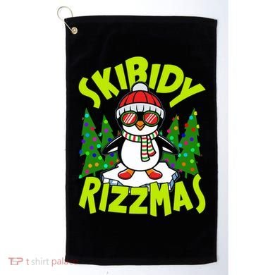 Skibidy Rizzmas Christmas Rizz Penguin Meme Golf Towel