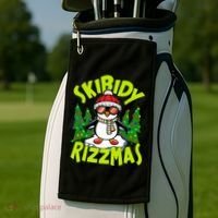 Skibidy Rizzmas Christmas Rizz Penguin Meme Golf Towel thumb 2