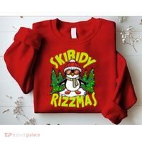 Skibidy Rizzmas Christmas Rizz Penguin Meme Sweatshirt thumb 2