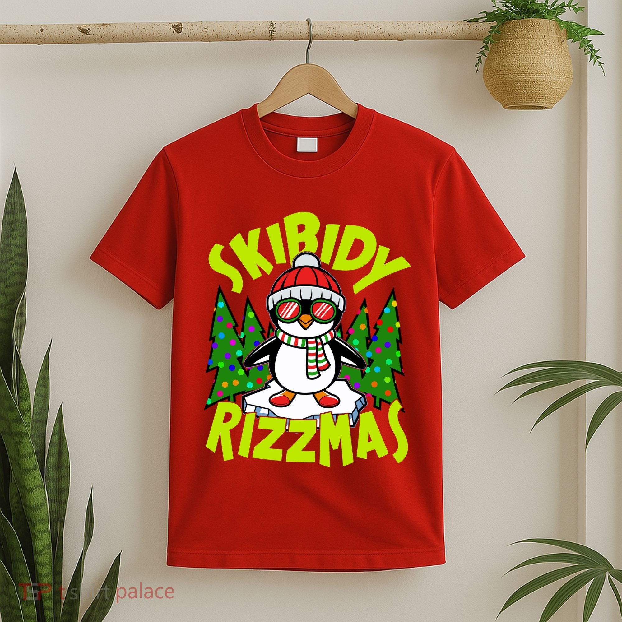 Skibidy Rizzmas Christmas Rizz Penguin Meme T-Shirt