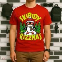 Skibidy Rizzmas Christmas Rizz Penguin Meme T-Shirt thumb 6
