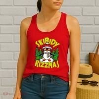 Skibidy Rizzmas Christmas Rizz Penguin Meme Women's Tank Top thumb 2