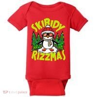 Skibidy Rizzmas Christmas Rizz Penguin Meme Baby Bodysuit thumb 0