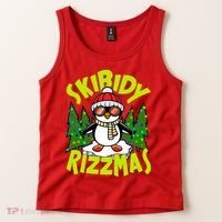 Skibidy Rizzmas Christmas Rizz Penguin Meme Tank Top thumb 2