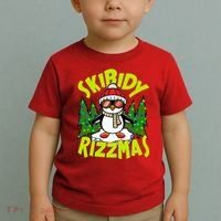 Skibidy Rizzmas Christmas Rizz Penguin Meme Toddler T-Shirt thumb 2