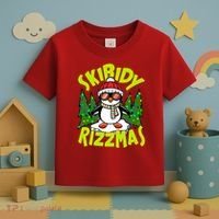 Skibidy Rizzmas Christmas Rizz Penguin Meme Toddler T-Shirt thumb 3