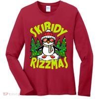 Skibidy Rizzmas Christmas Rizz Penguin Meme Women's Long Sleeve Shirt thumb 0
