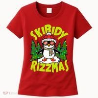 Skibidy Rizzmas Christmas Rizz Penguin Meme Women's T-Shirt thumb 0