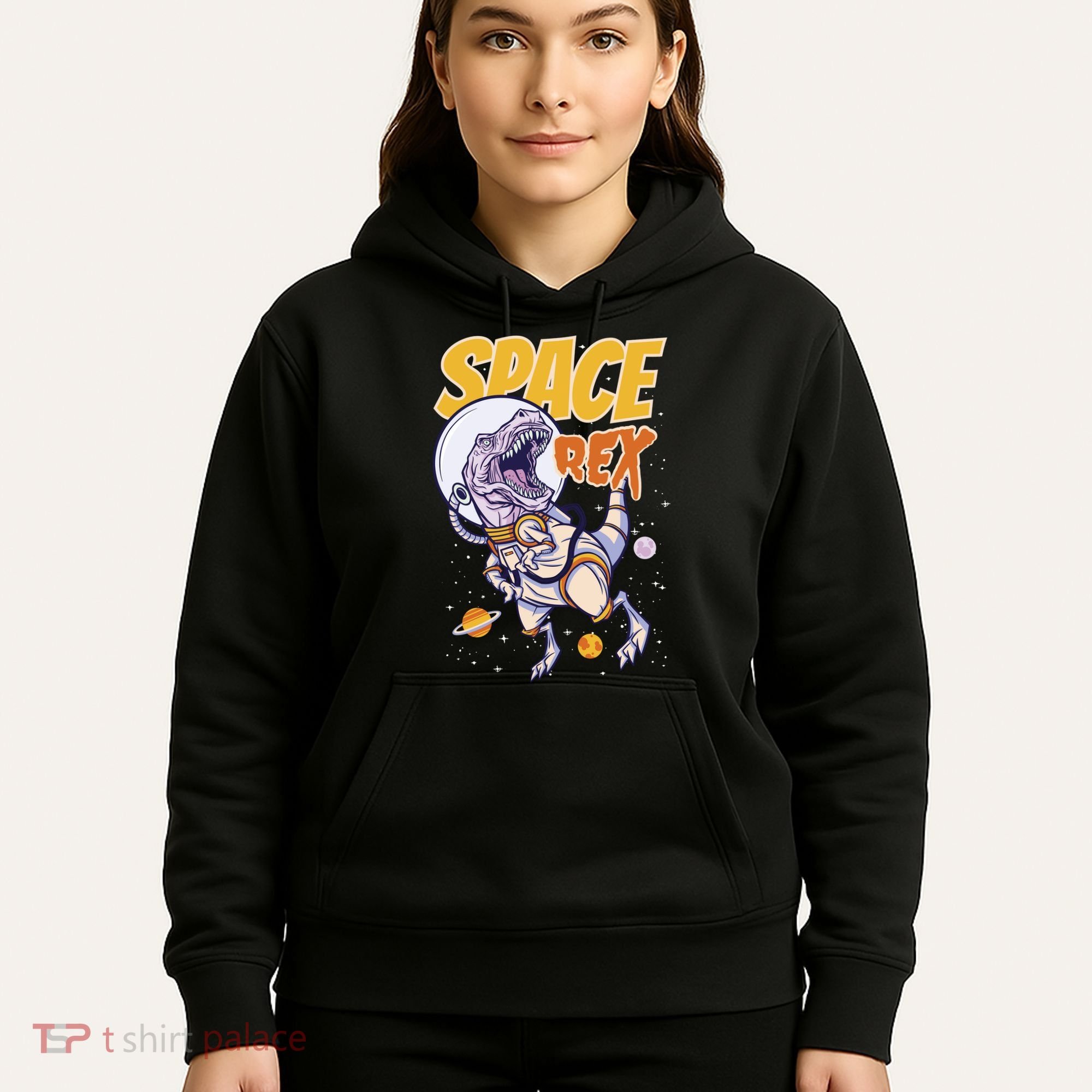 Space Rex Dinosaur Galaxy Hoodie