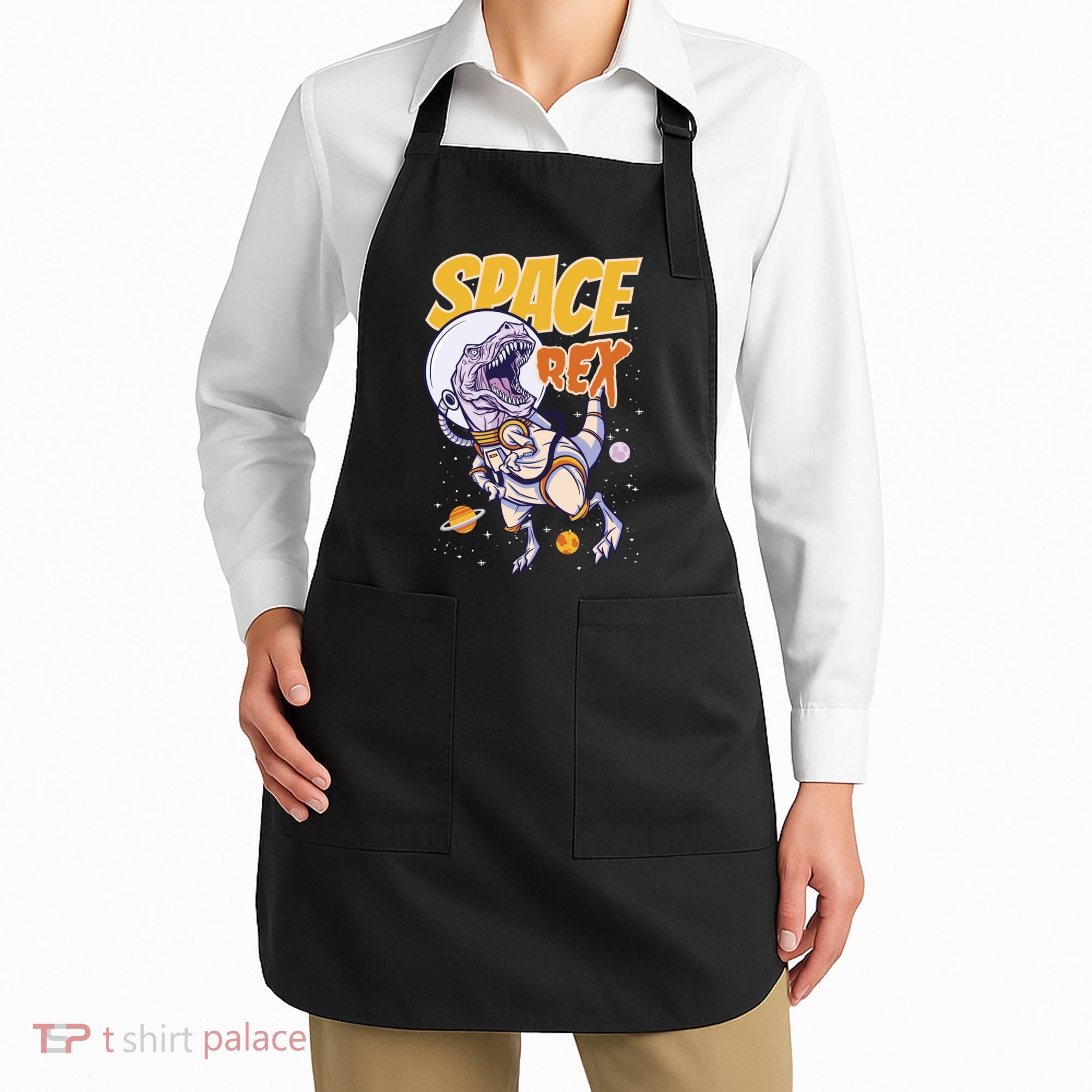 Space Rex Dinosaur Galaxy Apron