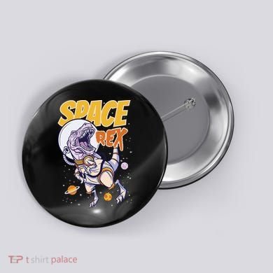 Space Rex Dinosaur Galaxy Button